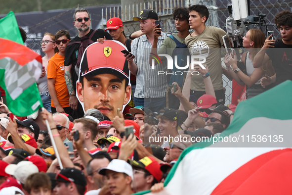 Fans after the Formula 1 Italian Grand Prix at Autodromo Nazionale di Monza in Monza, Italy on September 1, 2024. 