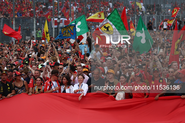 Fans after the Formula 1 Italian Grand Prix at Autodromo Nazionale di Monza in Monza, Italy on September 1, 2024. 