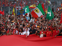 Fans after the Formula 1 Italian Grand Prix at Autodromo Nazionale di Monza in Monza, Italy on September 1, 2024. (