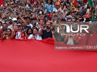 Fans after the Formula 1 Italian Grand Prix at Autodromo Nazionale di Monza in Monza, Italy on September 1, 2024. (