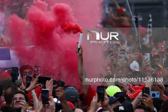 Fans after the Formula 1 Italian Grand Prix at Autodromo Nazionale di Monza in Monza, Italy on September 1, 2024. 