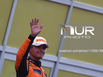 Lando Norris of McLaren after the Formula 1 Italian Grand Prix at Autodromo Nazionale di Monza in Monza, Italy on September 1, 2024. (