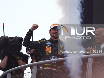 Charles Leclerc of Ferrari after the Formula 1 Italian Grand Prix at Autodromo Nazionale di Monza in Monza, Italy on September 1, 2024. (