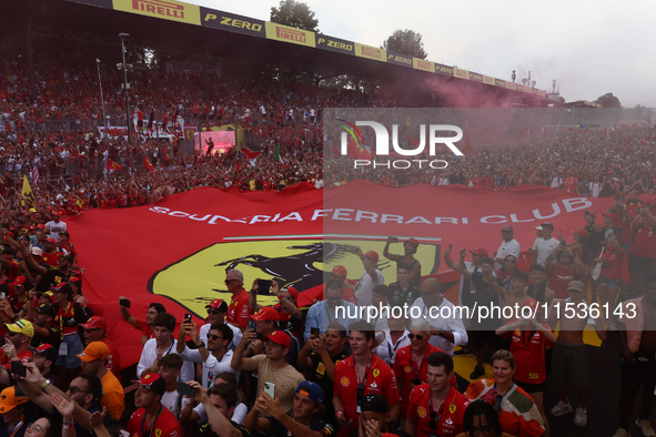 Fans after the Formula 1 Italian Grand Prix at Autodromo Nazionale di Monza in Monza, Italy on September 1, 2024. 