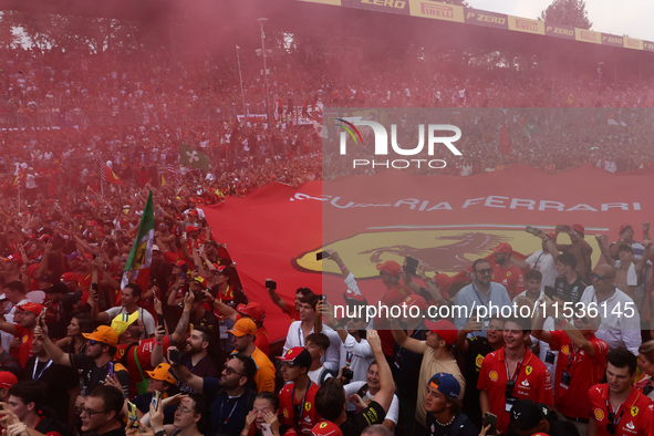 Fans after the Formula 1 Italian Grand Prix at Autodromo Nazionale di Monza in Monza, Italy on September 1, 2024. 