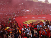 Fans after the Formula 1 Italian Grand Prix at Autodromo Nazionale di Monza in Monza, Italy on September 1, 2024. (