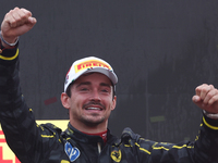 Charles Leclerc of Ferrari after the Formula 1 Italian Grand Prix at Autodromo Nazionale di Monza in Monza, Italy on September 1, 2024. (