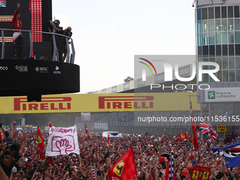 Charles Leclerc of Ferrari after the Formula 1 Italian Grand Prix at Autodromo Nazionale di Monza in Monza, Italy on September 1, 2024. (