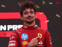 Charles Leclerc of Ferrari after the Formula 1 Italian Grand Prix at Autodromo Nazionale di Monza in Monza, Italy on September 1, 2024. (