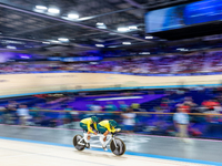 Gallagher Jessica (B) with the Pilot Ward Caitlin of Australia in action during the Para Cycling Track - Women's B 3000m Individual Pursuit...