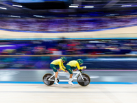 Gallagher Jessica (B) with the Pilot Ward Caitlin of Australia in action during the Para Cycling Track - Women's B 3000m Individual Pursuit...