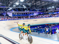 Gallagher Jessica (B) with the Pilot Ward Caitlin of Australia in action during the Para Cycling Track - Women's B 3000m Individual Pursuit...