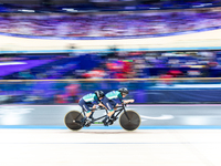 Healion Josephine (B) with Pilot Kelly Linda of Ireland compete in the Para Cycling Track - Women's B 3000m Individual Pursuit at the Nation...