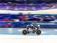 Unwin Sophie with the pilot Holl Jenny of the UK competes in the Para Cycling Track - Women's B 3000m Individual Pursuit at the National Vel...