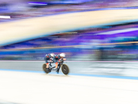 Unwin Sophie with the pilot Holl Jenny of the UK competes in the Para Cycling Track - Women's B 3000m Individual Pursuit at the National Vel...