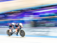 Unwin Sophie with the pilot Holl Jenny of the UK competes in the Para Cycling Track - Women's B 3000m Individual Pursuit at the National Vel...