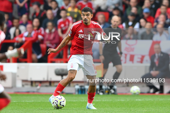 Morgan Gibbs-White of Nottingham Forest during the Premier League match between Nottingham Forest and Wolverhampton Wanderers at the City Gr...