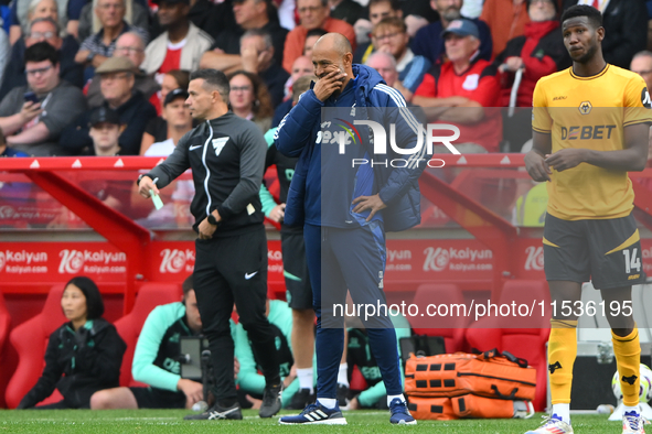 Nuno Espirito Santo, Nottingham Forest head coach, looks on during the Premier League match between Nottingham Forest and Wolverhampton Wand...