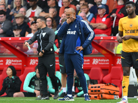 Nuno Espirito Santo, Nottingham Forest head coach, looks on during the Premier League match between Nottingham Forest and Wolverhampton Wand...