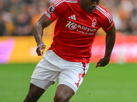 Taiwo Awoniyi of Nottingham Forest during the Premier League match between Nottingham Forest and Wolverhampton Wanderers at the City Ground...