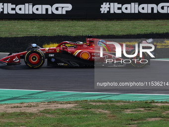 Charles Leclerc of Ferrari during the Formula 1 Italian Grand Prix at Autodromo Nazionale di Monza in Monza, Italy on September 1, 2024. (