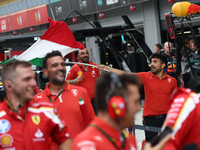 Ferrari team after the Formula 1 Italian Grand Prix at Autodromo Nazionale di Monza in Monza, Italy on September 1, 2024. (