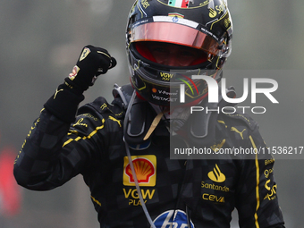 Charles Leclerc of Ferrari after the Formula 1 Italian Grand Prix at Autodromo Nazionale di Monza in Monza, Italy on September 1, 2024. (