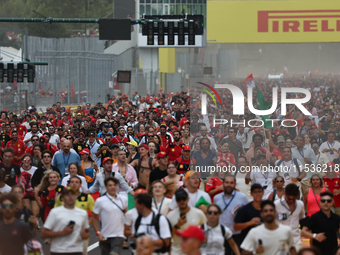 Fans after the Formula 1 Italian Grand Prix at Autodromo Nazionale di Monza in Monza, Italy on September 1, 2024. (