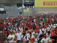 Fans after the Formula 1 Italian Grand Prix at Autodromo Nazionale di Monza in Monza, Italy on September 1, 2024. (