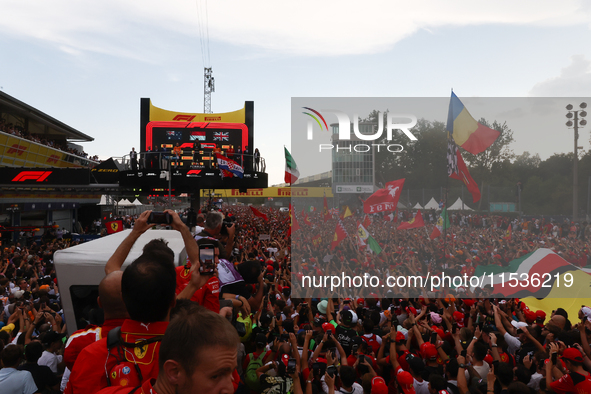 Fans after the Formula 1 Italian Grand Prix at Autodromo Nazionale di Monza in Monza, Italy on September 1, 2024. 