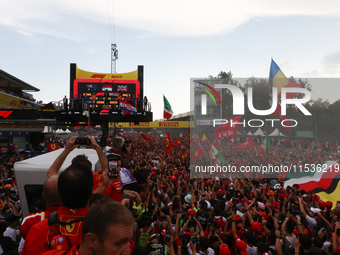 Fans after the Formula 1 Italian Grand Prix at Autodromo Nazionale di Monza in Monza, Italy on September 1, 2024. (