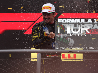 Charles Leclerc of Ferrari after the Formula 1 Italian Grand Prix at Autodromo Nazionale di Monza in Monza, Italy on September 1, 2024. (