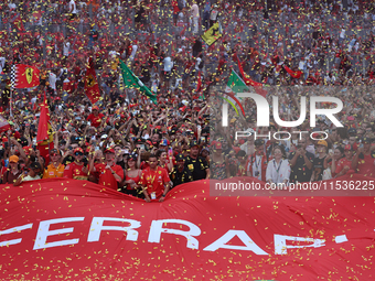 Fans after the Formula 1 Italian Grand Prix at Autodromo Nazionale di Monza in Monza, Italy on September 1, 2024. (