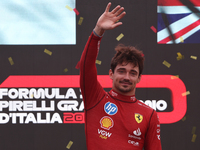 Charles Leclerc of Ferrari after the Formula 1 Italian Grand Prix at Autodromo Nazionale di Monza in Monza, Italy on September 1, 2024. (