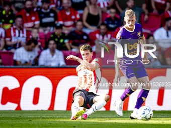 PSV player Guus Til during the match PSV vs. Go Ahead Eagles at the Philips Stadium for the Dutch Eredivisie 4th round season 2024-2025 in E...