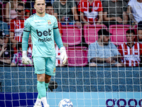 Go Ahead Eagles goalkeeper Luca Plogmann during the match PSV vs. Go Ahead Eagles at the Philips Stadium for the Dutch Eredivisie 4th round...