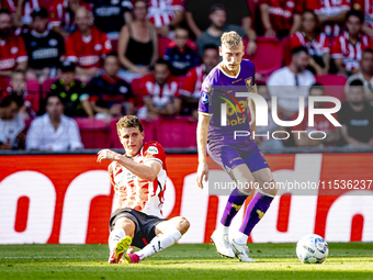 PSV player Guus Til during the match PSV vs. Go Ahead Eagles at the Philips Stadium for the Dutch Eredivisie 4th round season 2024-2025 in E...