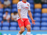 Kayden Huges of Fleetwood Town during the Sky Bet League 2 match between AFC Wimbledon and Fleetwood Town at Plough Lane in Wimbledon, Engla...