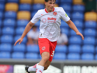 Fleetwood Town player Jayden Huges with the ball during the Sky Bet League 2 match between AFC Wimbledon and Fleetwood Town at Plough Lane i...