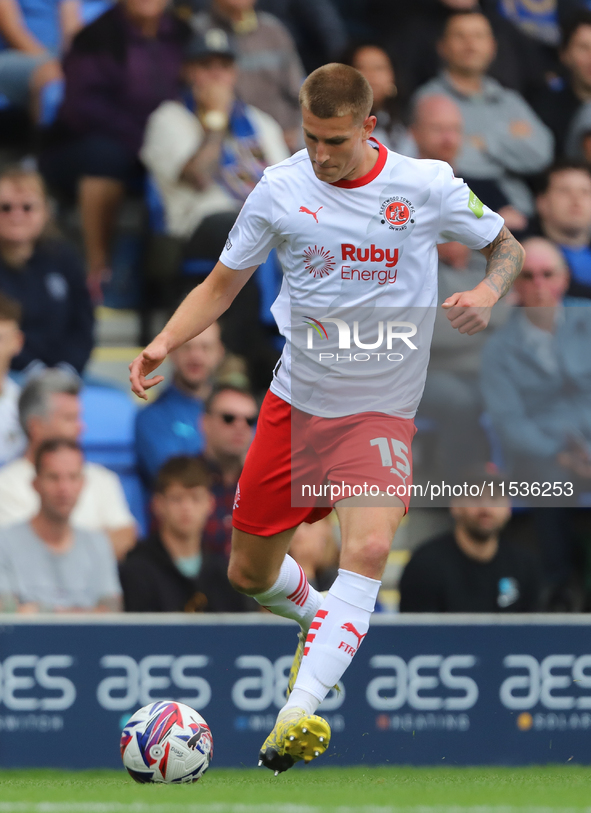 Fleetwood Town's Rhys Bennett during the Sky Bet League 2 match between AFC Wimbledon and Fleetwood Town at Plough Lane in Wimbledon, Englan...