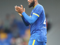 AFC Wimbledon player Myles Hippolyte celebrates the win after the Sky Bet League 2 match between AFC Wimbledon and Fleetwood Town at Plough...