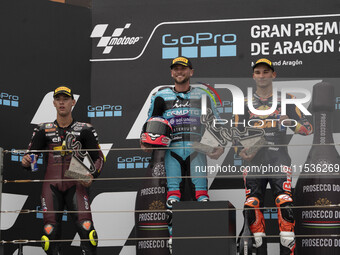 Winner podium: 14 Arbolino Tony MOTO2 (TArb) ITA Elf Marc VDS Racing Team KALEX, 96 Dixon Jake MOTO2 (JDix) GBR CFMOTO Inde Aspar Team KALEX...