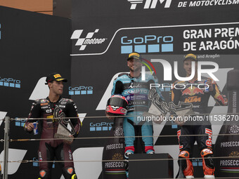 Winner podium: 14 Arbolino Tony MOTO2 (TArb) ITA Elf Marc VDS Racing Team KALEX, 96 Dixon Jake MOTO2 (JDix) GBR CFMOTO Inde Aspar Team KALEX...