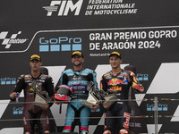 Winners podium: 14 Arbilino Tony MOTO2 (TArb) ITA Elf Marc VDS Racing Team KALEX, 96 Dixon Jake MOTO2 (JDix) GBR CFMOTO Inde Aspar Team KALE...