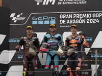 Winners podium: 14 Arbilino Tony MOTO2 (TArb) ITA Elf Marc VDS Racing Team KALEX, 96 Dixon Jake MOTO2 (JDix) GBR CFMOTO Inde Aspar Team KALE...