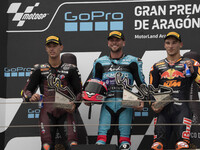 Winners podium: 14 Arbilino Tony MOTO2 (TArb) ITA Elf Marc VDS Racing Team KALEX, 96 Dixon Jake MOTO2 (JDix) GBR CFMOTO Inde Aspar Team KALE...