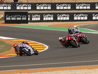 Marc Marquez (Spa-Gresini Racing Ducati), Pedro Acosta (Spa-GASGAS Factory Racing), and Jorge Martin (Spa-Pramac Racing Ducati) participate...