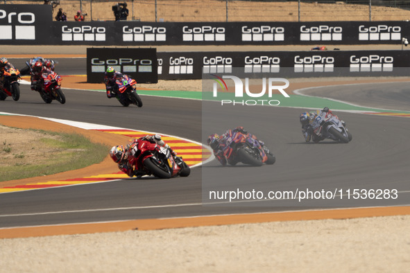 Pedro Acosta (Spa-GASGAS Factory Racing) and Jorge Martin (Spa-Pramac Racing Ducati) during the Moto Grand Prix GoPro of Aragon Grand Prix R...