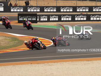 Pedro Acosta (Spa-GASGAS Factory Racing) and Jorge Martin (Spa-Pramac Racing Ducati) during the Moto Grand Prix GoPro of Aragon Grand Prix R...