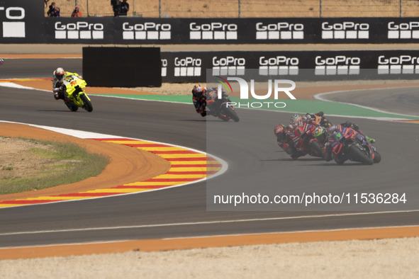 Franco Morbidelli (Ita-Pramac Racing Ducati) and Francesco Bagnaia (Ita-Ducati Lenovo Team) during the Moto Grand Prix GoPro of Aragon Grand...